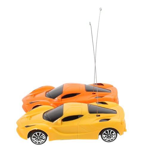 Generisch 2 Sätze Ferngesteuertes Spielzeugauto Doppelt Rennmodell Auto Telefonmast Mit Grünem Kopf Schneeflocken-Aufkleber Kinderspielzeug Leitung Rennspielzeug Zubehör Plastik von Generisch