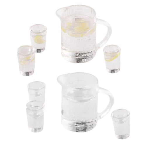 Generisch 2 Sätze Mini Wasserkrug Set mit Teiliges Puppenhaus Zubehör für Realistische Miniaturlandschaften Hochwertige Dekoration für Mini Küchen und Spielzeughäuser von Generisch
