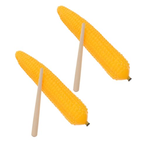 Generisch 2 Sätze Sandkastenspielzeug Musikinstrumente Für Musikspielzeug Für Babys Musical Tambourin Cricket-geräuschmacher -musikinstrumente Maracas Yellow Abs von Generisch