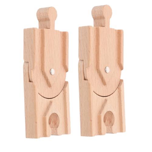 Generisch 2 Stück Holzzugzubehör Eisenbahngleis-spielspielzeug Kinderspielzeug Kleinkind Bahngleis Aus Holz Zug Zugzubehör Für Ersatz -zugspuren Zugspielzeug Schienen Khaki von Generisch
