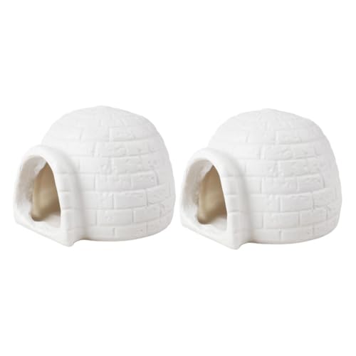 Generisch 2 Stück Iglu-Figuren, Eishaus-Figuren, Heimdekoration, Stehendes Eishaus-Modell, Kunststoff-eishaus-Modell, Eishaus-Dekoration Generisch 2 Stück Iglu-Figuren, Eishaus-Figuren, Heimdekoration, Stehendes Eishaus-Modell, Kunststoff-eishaus-Modell, Eishaus-Dekoration von Generisch