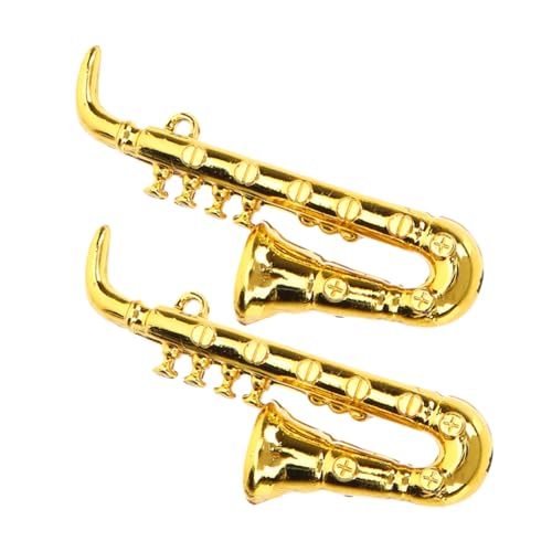 Generisch 2 Stück Mini-Saxophon klein Miniatur Mini -Saxophonspielzeug realistisch Instrumente Mini-Puppenhaus- Mini-Musikinstrument Zubehör für Spielhäuser Saxophonfigur Plastik Golden Generisch 2 Stück Mini-Saxophon klein Miniatur Mini -Saxophonspielzeug realistisch Instrumente Mini-Puppenhaus- Mini-Musikinstrument Zubehör für Spielhäuser Saxophonfigur Plastik Golden von Generisch