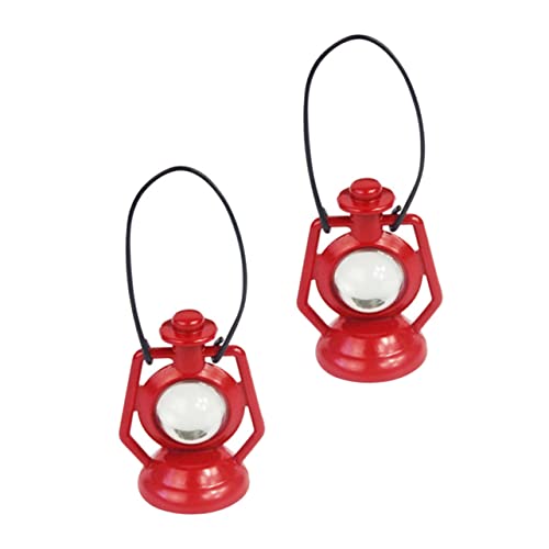 Generisch 2 Stück Petroleumlampe Modell Puppenhaus Miniatur Laternen Mini Petroleumlampe Puppenhaus Petroleumlampe Puppenhaus Dekoration Dekorationen Ornamente Für Mini von Generisch