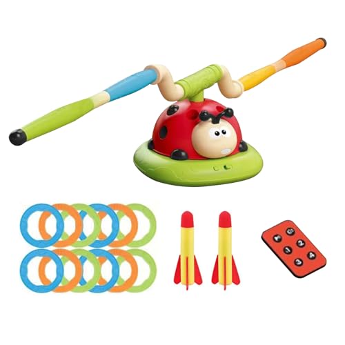 Generisch 2 in 1 Musical Jumping Toy Kit, Ring Toss Game, Ladybug Jump Rocket Launcher für Kinder, Gartenspielzeug mit Fernbedienung, Outdoor-Partyspiele für Kinder 3-6 Generisch 2 in 1 Musical Jumping Toy Kit, Ring Toss Game, Ladybug Jump Rocket Launcher für Kinder, Gartenspielzeug mit Fernbedienung, Outdoor-Partyspiele für Kinder 3-6 von Generisch