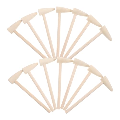 Generisch 20 Stück Kinderhammer Mini Schlägel Pädagogisches Schlagspielzeug Hämmer Für Mini Hämmer Für Hämmer Kinderhammer Holz Khaki von Generisch