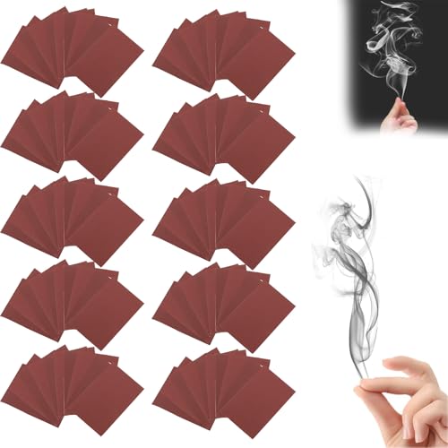 Generisch 200Pcs Finger Smoke Magic, My Mystic Smoke, Hells Magic Article Paper, Funny Magic Card Magic Trick to Make Smoke with Your Fingers Performance Props (100Pcs, 7x10cm) von Generisch