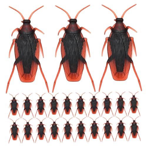 Generisch 200st Simulation Kakerlake Gefälschtes Gruseliges Sprühen Halloween-Dekorationen Im Freien Frosch Plüschratte Halloween-Cosplay Halloween-Figuren Streich Brown PVC von Generisch