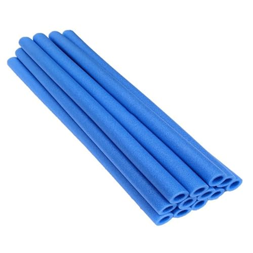 Generisch 2025 12 Stück Trampolinstangen Ersatzzubehör Schwamm-Trampolinstangen mit Antikollisionsabdeckungen Zubehör Trampolinnetzstangen Ersatz-Trampolinzubehör (Blue, 88X4.5cm) von Generisch