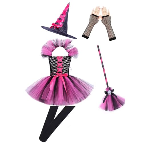 Generisch 2025 - Halloween Kind Mode Verrückte Kostüm Shaggy Tüll Mädchen Maskerade Prom Kleid Baby Winterkleidung (3-4 Years) von Generisch