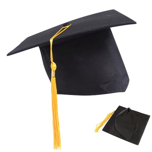 Generisch 2025 Neu Bachelor Hut Doktorhut, Unisex Graduation Hat Verstellbar Abschluss Hut für Abschlussfeiern vom Studium, Universität, Abitur, Hochschule, Absolventenhut in Schwarz von Generisch