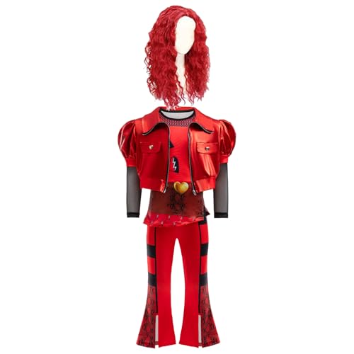 Generisch 2025 Neues Upgrade Red Costum für Mädchen, Prinzessin Dress up mit roter Perücke, Cosplay -Outfit -Set, Kostüme des Kostüme von Kostümen für Kinder für Kinder Generisch 2025 Neues Upgrade Red Costum für Mädchen, Prinzessin Dress up mit roter Perücke, Cosplay -Outfit -Set, Kostüme des Kostüme von Kostümen für Kinder für Kinder von Generisch