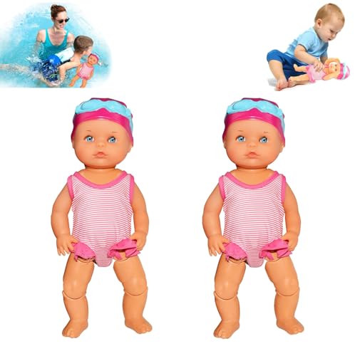 Generisch 2025 New Packaging Swimming Baby Doll，Waterproof Swimmer Dolls， for Pool, Bathtub, Beach Gift (2 pcs) von Generisch