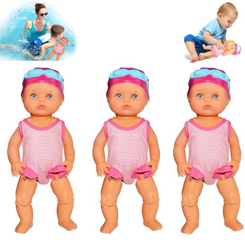 Generisch 2025 New Packaging Swimming Baby Doll，Waterproof Swimmer Dolls， for Pool, Bathtub, Beach Gift (3 pcs) von Generisch