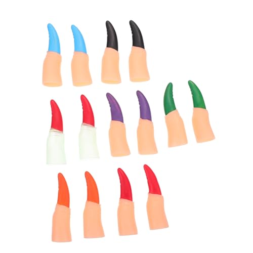 Generisch 28 STK falsche Nägel Zauberstab praktische Party-Requisiten Gesicht Pads Halloween Finger Halloween Costume idea Halloween-Fingerabdeckungen Exquisite gefälschte Nägel Plastik von Generisch