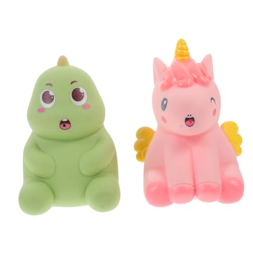Generisch 2St Badespielzeug für kinderzimmer badewannenspielzeug Aqua quetschies kindergeschenke Cartoon-Badespielzeug kleines Badespielzeug Gummi von Generisch