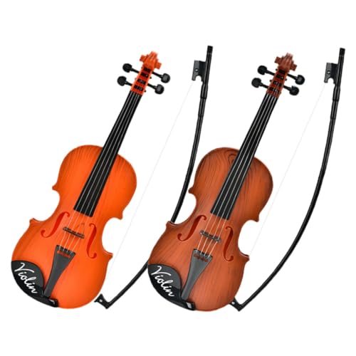 Generisch 2st Violine Desktop- Geigenspielzeug Aus Kunststoff Miniaturgeigenschmuck Simulationsgeigenmodell Simulationsgeigenspielzeug Spielzeuggeige Viola-Instrument Plastik von Generisch