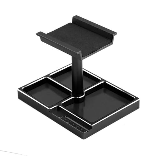 Generisch 360 -Grad -Rotation Metall RC Auto Arbeitsständer Reparaturarbeitsplattform -Plattform kompatibel mit SCX24 AX24 1/18 1/24 Skala Fernbedienungssteuerautos(Black) von Generisch