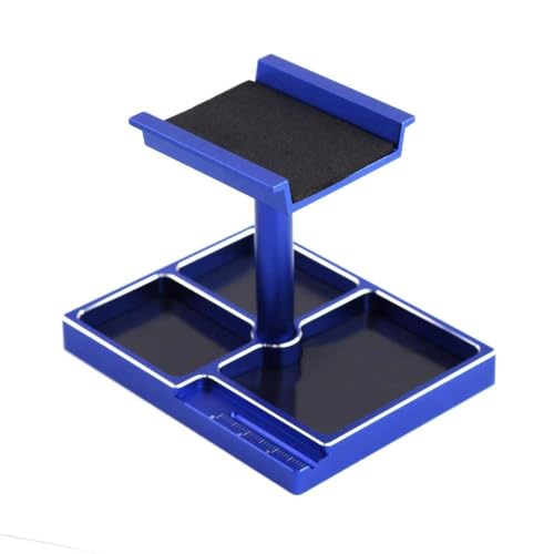Generisch 360 -Grad -Rotation Metall RC Auto Arbeitsständer Reparaturarbeitsplattform -Plattform kompatibel mit SCX24 AX24 1/18 1/24 Skala Fernbedienungssteuerautos(Blue) von Generisch