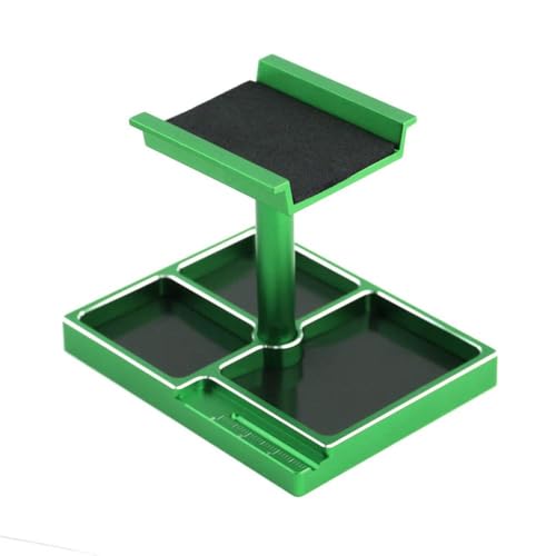 Generisch 360 -Grad -Rotation Metall RC Auto Arbeitsständer Reparaturarbeitsplattform -Plattform kompatibel mit SCX24 AX24 1/18 1/24 Skala Fernbedienungssteuerautos(Green) von Generisch