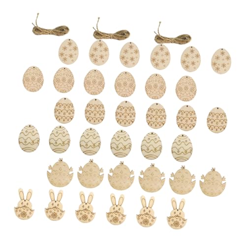 Generisch 36st Ostereier Nr Osterdeko Zum Aufhängen Grüne Stängel Christbaumkugeln Weihnachtsgrün Stammt Weihnachtsdekoration Weihnachts-Picks Osterhandwerk Faux Weihnachtsgrün Beige Hölzern von Generisch