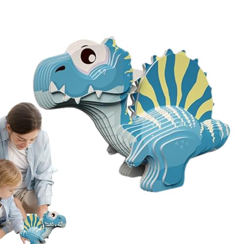 Generisch 3D-Dinosaurier-Puzzle,Kinder-Dinosaurier-Puzzle - 3D-Dinosaurier-Papierpuzzlespielzeug - Papier-Tierpuzzle, pädagogisches Lernspielzeug, Hand-Auge-Koordinationstraining, Vorschulaktivitäten, von Generisch