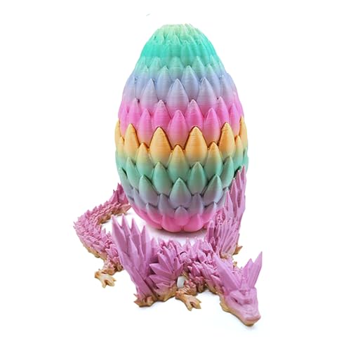 Generisch 3D-Drachenei mit im Inneren, 3D-Gedruckter Drache mit Ei,Artikuliertes -Fidget-Spielzeug|Heimdekoration, Drachenspielzeug, Sammelfiguren für und Kinder von Generisch