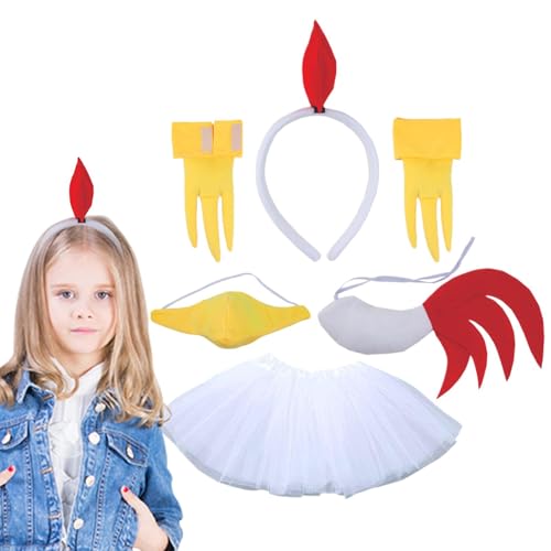 Generisch -Küken-Stirnband-Set, Küken-Kostüm-Set | Küken Kinderkostüm n Tierkostüm | Kostümzubehör Ohren Schwanz Kostümset für Halloween & Verkleidung Generisch -Küken-Stirnband-Set, Küken-Kostüm-Set | Küken Kinderkostüm n Tierkostüm | Kostümzubehör Ohren Schwanz Kostümset für Halloween & Verkleidung von Generisch