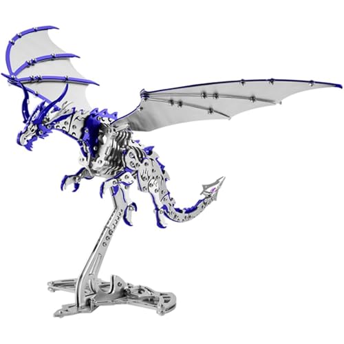 Generisch 3D Metall Puzzle Donner Flugsaurier Modell, DIY Metall Mechanische Montage Drachen Modell Kit, Jugendliche, Erwachsene,Blau Generisch 3D Metall Puzzle Donner Flugsaurier Modell, DIY Metall Mechanische Montage Drachen Modell Kit, Jugendliche, Erwachsene,Blau von Generisch