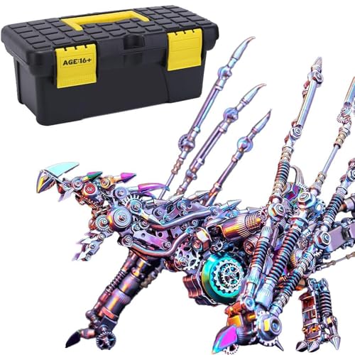 Generisch 3D Metall Puzzle Modellbausätze, 3D Metall Steampunk Mechanischer Drache Bausatz 3D Puzzle, 1390+ Teile 3D Laser Puzzle DIY Montage 3D Metallmodell für Erwachsene von Generisch