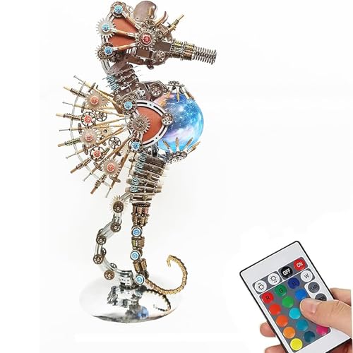 Generisch 3D Metall Puzzles Seepferdchen Planet Lampe für Erwachsene - 2100PCS Metall Seepferdchen Mechanische Modell Bausatz mit 16 Farbe Planet Licht - Zimmer Dekoration,with Planet lamp Generisch 3D Metall Puzzles Seepferdchen Planet Lampe für Erwachsene - 2100PCS Metall Seepferdchen Mechanische Modell Bausatz mit 16 Farbe Planet Licht - Zimmer Dekoration,with Planet lamp von Generisch