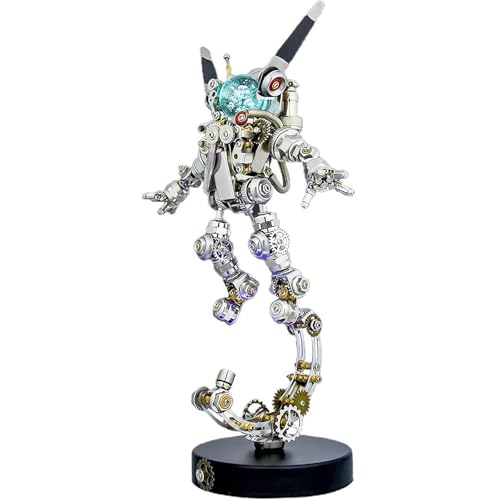 Generisch 3D Metallpuzzle, 3D DIY Mechanische Luft- und Raumfahrt Kaninchen Modell Bausatz mit LED Lichtern & Ständer, 3D Puzzle Schreibtisch Ornament (500PCS+) von Generisch