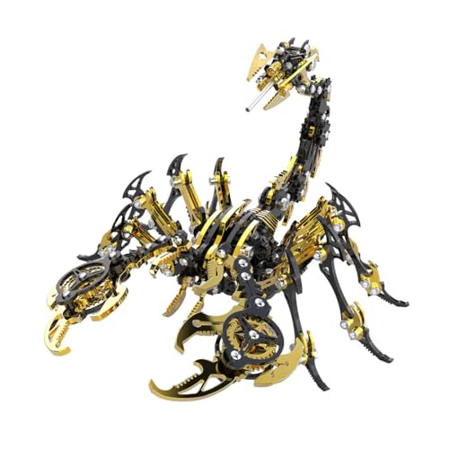 Generisch 3D Skorpion Metall Puzzle, Mechanische Skorpion König DIY Kreative Ornament Modell Kit (200+PCS/Schwarz Golden/Angepasste Version) von Generisch