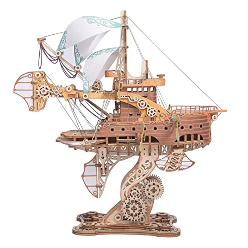 Generisch 3D Steampunk Holzpuzzle, DIY Fantasy Spaceship Handicraft Model (421PCS) von Generisch