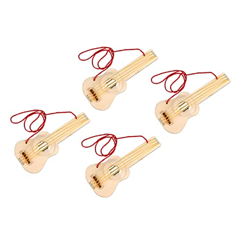 Generisch 4 Sets Holz Ukulele Gitarren Instrument Mini Gitarre DIY Gitarren Set Gitarre Selbstbau DIY Ukulele DIY Material Ukulele Dekorationsset Pädagogisches Handbau Gitarre von Generisch
