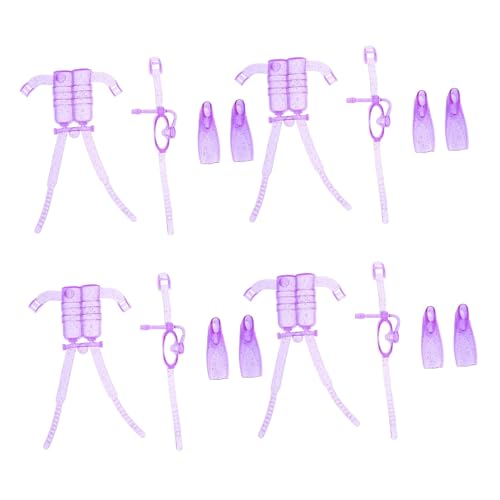 Generisch 4 Sets Neoprenanzug Puppenkleidungsteile Puppentauchen Puppen Tauchausrüstung Tauchset Puppen Taucherbrillen Für Puppen Mini Tauchausrüstungsset Tauchwerkzeug Puppen von Generisch