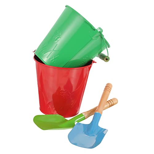 Generisch 4 Stück Garten Blecheimer Strandtasche Im Freien Basteln Für Strandsichter Sandkasten Wasserspiel Outdoor-spielgeräte Für Eisen von Generisch