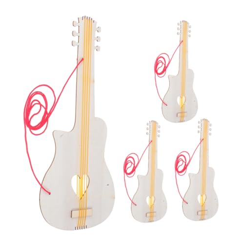Generisch 4 Stück Holz Gitarre für DIY Basteln für Musikalische Bildung und Kreative Aktivitäten im Kindergarten Generisch 4 Stück Holz Gitarre für DIY Basteln für Musikalische Bildung und Kreative Aktivitäten im Kindergarten von Generisch