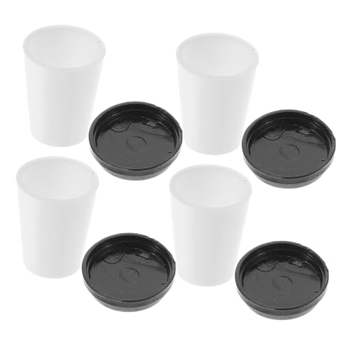 Generisch 4 Stück Miniatur-kaffeetassen, Puppenhäuser, Espressotassen Zum Mitnehmen, Requisiten, Niedliche Kleine Plastikbecher Für Espresso Für Miniaturszenen Und Kunsthandwerk von Generisch