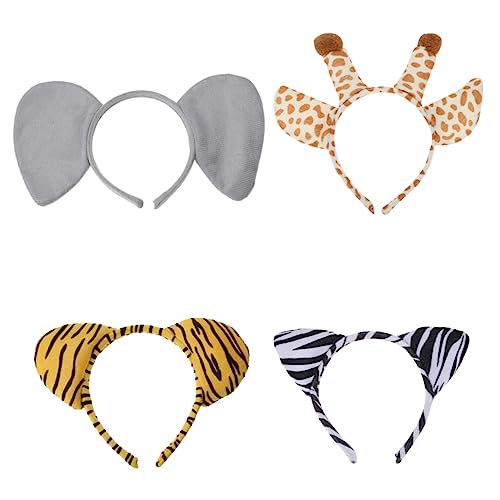 Generisch 4 Stück Stirnband Mit Tierohren Zebra Stirnband Mit Katzenohren Stirnbänder Für Zootiere Headset-zubehör Stirnband Mit Elefantenohren Leopard Schweineohren Stirnband Stoff Generisch 4 Stück Stirnband Mit Tierohren Zebra Stirnband Mit Katzenohren Stirnbänder Für Zootiere Headset-zubehör Stirnband Mit Elefantenohren Leopard Schweineohren Stirnband Stoff von Generisch