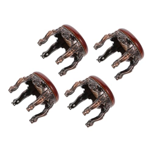 Generisch 4 Stück puppenhaus hocker Anhänger Requisiten Schiff unsichtbare Weste Dekorationsmodell Decke House Decoration puppenstubenmöbel stühle Mini-Hocker Holzstuhl Zinklegierung Brown von Generisch