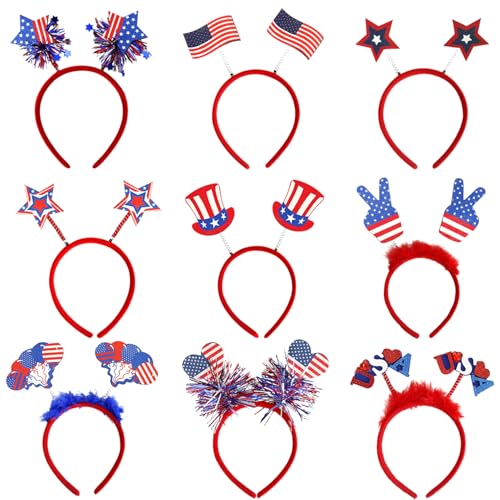 Generisch 4. Juli Stirnband, 4. Juli Stirnband - Rot weiß Kopf Boppers - 9x Memorial Day Independence Day Accessoires für Paraden, Grill, Veranstaltungen, Kostüme und Feierlichkeiten Generisch 4. Juli Stirnband, 4. Juli Stirnband - Rot weiß Kopf Boppers - 9x Memorial Day Independence Day Accessoires für Paraden, Grill, Veranstaltungen, Kostüme und Feierlichkeiten von Generisch
