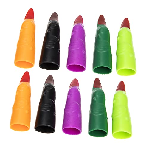 Generisch 40St Halloween-Nagelset Kostüm Halloween-Zappelspielzeug Hexenzubehör Armbänder Fingerpuppen DIY Nails Halloween schminke Halloween-Make-up Fingernägel falsche Finger Plastik von Generisch
