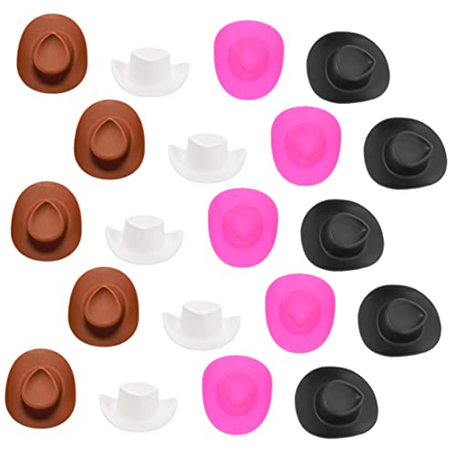 Generisch 40St Minihüte für Partys faschingshüte karnevalsmütze cake decorating cake decoration Mini-Cowboyhüte groß Miniatur-Hüte in verschiedenen Größen DIY Hut basteln kleiner Hut Plastik von Generisch