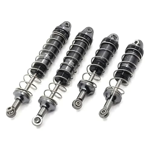 Generisch 4PCS Metallöl-Stoßdämpferdämpfer FY-03 12428 12423 12427 12429 für 1/12 Skala RC-Auto-Upgrade-Zubehör-Zubehör kompatibel mit verschiedenen Modellen(Grey) von Generisch