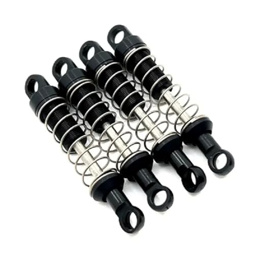 Generisch 4pcs Metallschockdämpfer Dämpfer vordere Heckkompatibel mit Mn78 Mn168 Mn-78 Mn 78 1 12 Skala RC-Autoteilezubehör(Black) von Generisch