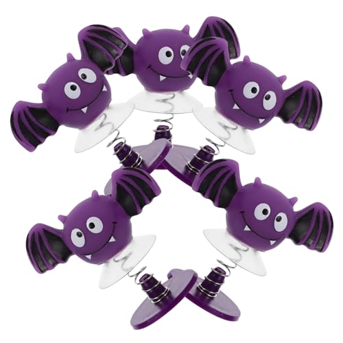 Generisch 5 Stück Halloween Frühlingsspielzeug Cartoon Springspielzeug für Hüpfende Fledermäuse Party Goodies für Halloween Lustige und Unterhaltsame für Jungen von Generisch