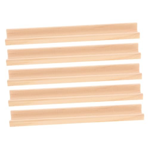 Generisch 5 Stück Holz-Domino-Racks, Tabletts, Halter, Organizer, Domino-Fliesen-Halter, Buchstaben-ersatz-Racks, Wort-tablett Für Bastelarbeiten Und Spielständer von Generisch