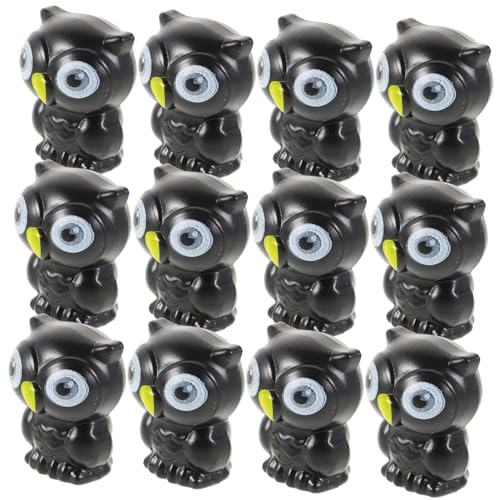 Generisch 50 Stück Halloween gruselige Geisterkatze Eulen-Aufkleber Eulen-Geburtstagsparty-Dekorationen miniaturfiguren Halloween tischdeko Desktop-Eulendekoration Eule Harzskulptur Plastik von Generisch