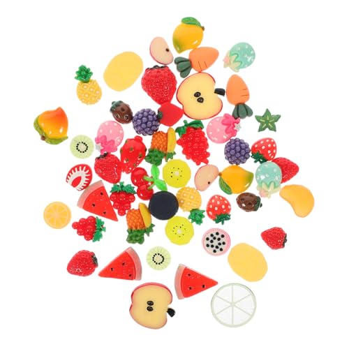 Generisch 50 Stück Künstliche Früchte Obstdekoration Mini Obst Ornament Obstmodell Miniatur Obst Küche Künstliche Früchte Miniatur Banane Mini Obstschmuck Künstliches Obstdekor von Generisch