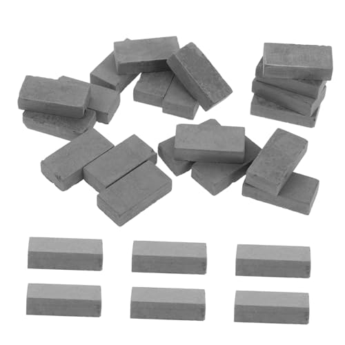 Generisch 50 Stück Mini-Steine bausteine Mini Ziegelsteine Architektur Modell Kleine Skalenmodelle Simulationsziegel miniatursteine ​​selber Machen Ziegel für draußen Ton Black von Generisch